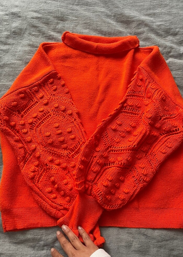 Turuncu tarz kazak - Görsel 2