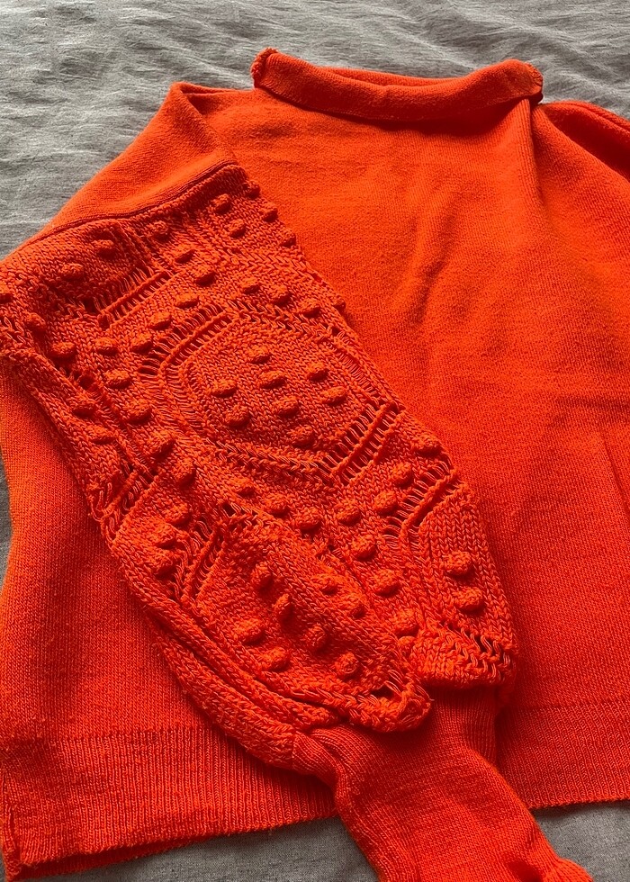 Turuncu tarz kazak - Görsel 3