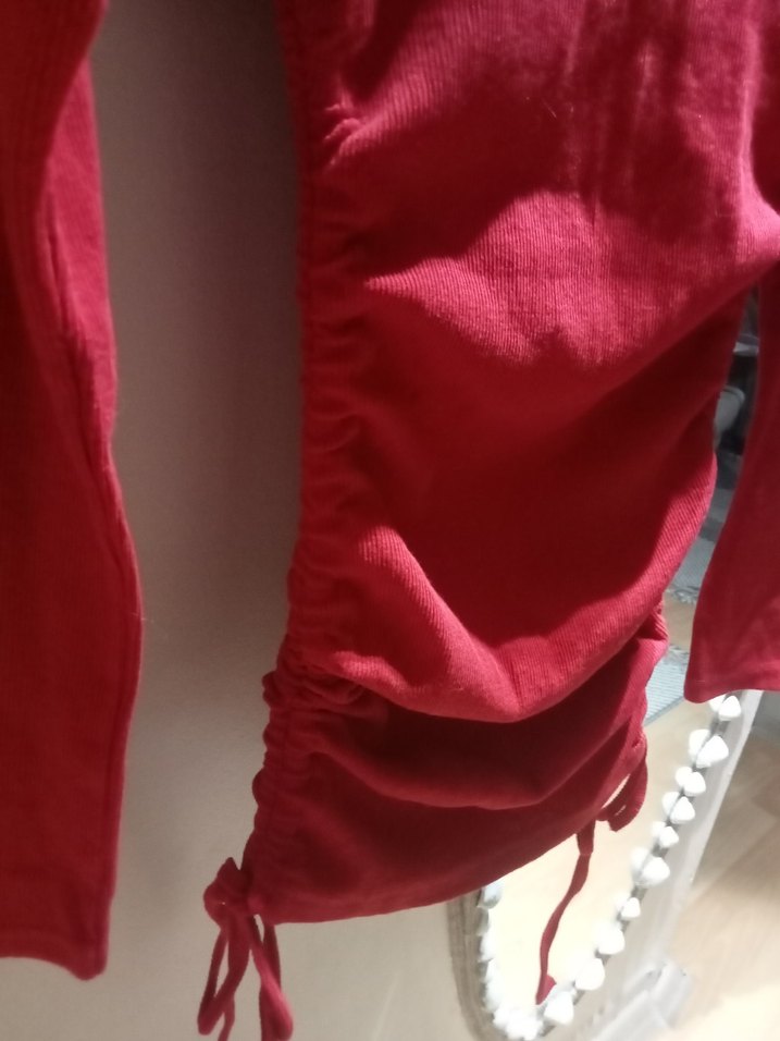 Kırmızı Kadın Triko Elbise - Görsel 2