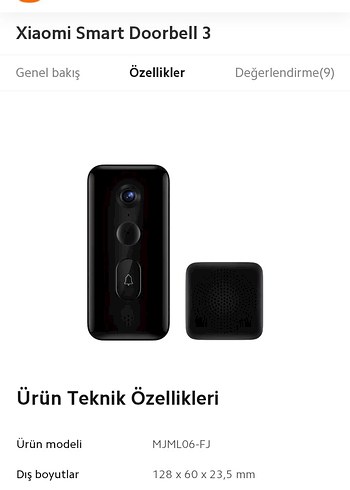 Xiaomi Görüntülü Kapı Zili