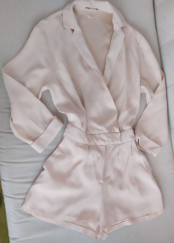 Bej Mini Kadın Şort Tulum - Görsel 7