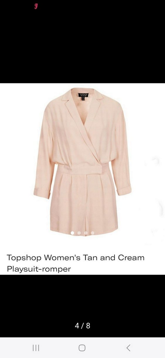 Bej Mini Kadın Şort Tulum - Görsel 4