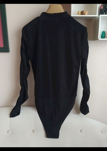 Kadın Siyah Pilili Uzun Kollu Mayo - Görsel 4