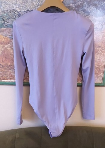 Lila renk Uzun Kollu Kadın Body - Görsel 3
