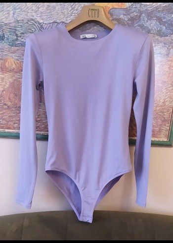 Lila renk Uzun Kollu Kadın Body - Görsel 4