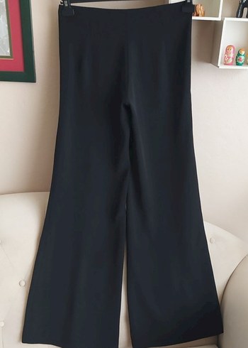 Siyah Midi Kadın Kumaş Pantolon - Görsel 7