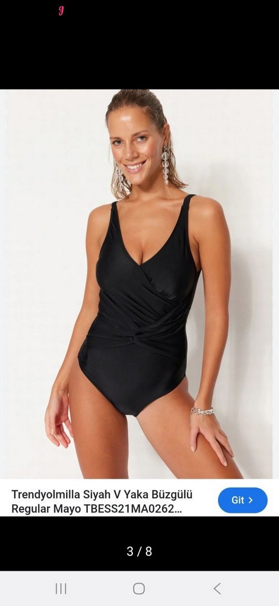 Siyah Mini Kadın Mayo - Görsel 3