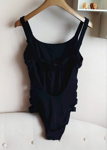 Siyah Strappy Kadın Mayo - Be Wild Yazılı - Görsel 5