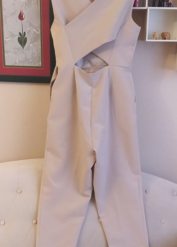 Bej Kemerli V Yaka Kolsuz Tulum - Görsel 6