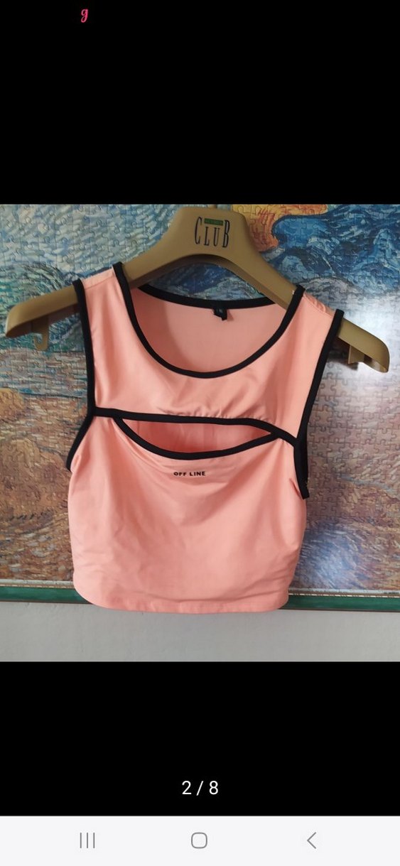 Turuncu Straplez Kısa Atlet - Görsel 3