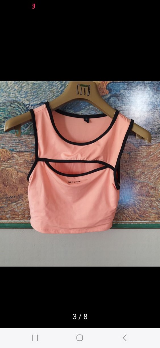 Turuncu Straplez Kısa Atlet - Görsel 4