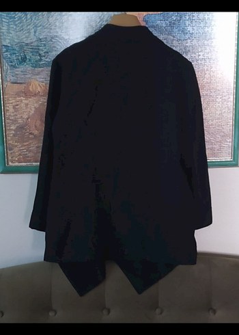 m Beden siyah Renk Siyah Drapeli Kadın Blazer Ceket