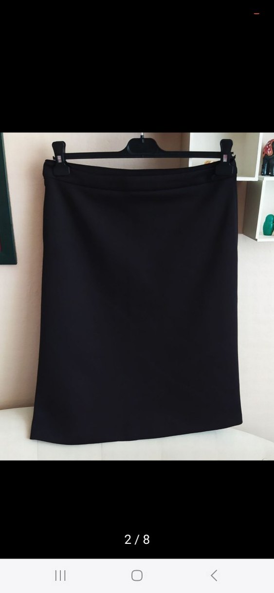 Siyah Mini Hamile Eteği Fermuarlı - Görsel 2