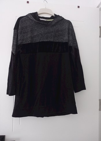 Uzun Kollu Gri Goth Sweatshirt - Görsel 2