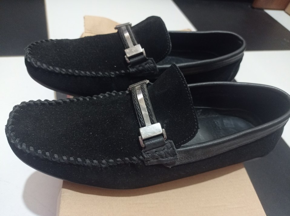 Siyah Süet Tokalı Erkek Loafer - Görsel 4