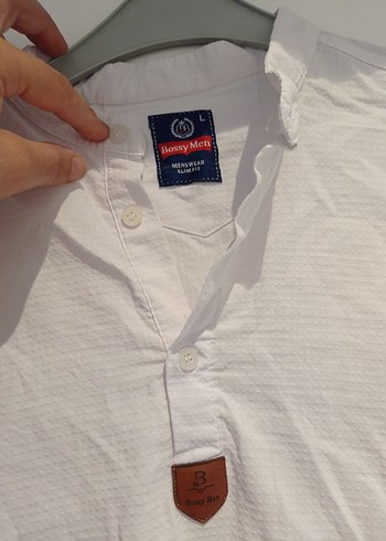 Beyaz Erkek Keten Gömlek - Görsel 3