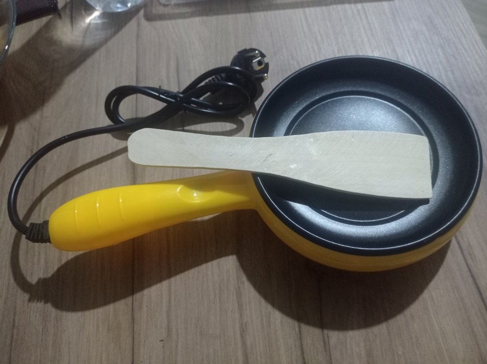 Sarı Saplı Gri  mini elektrikli Tava pratik ve uygundur - Görsel 3