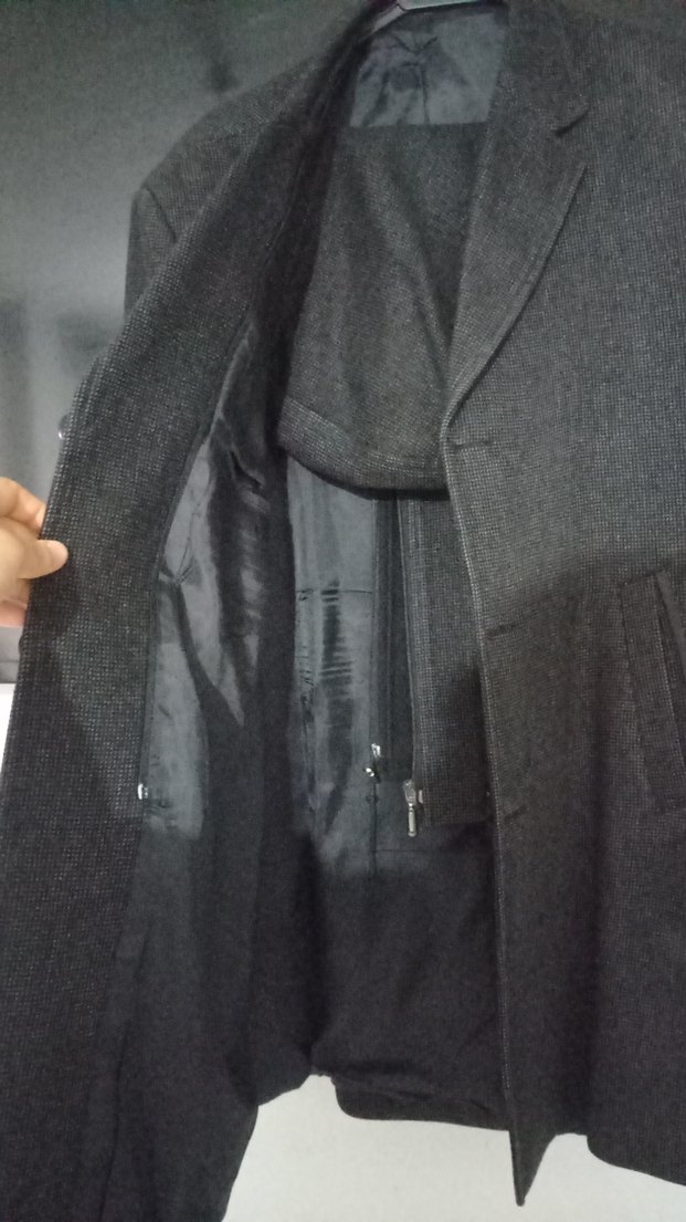 Siyah Süet Erkek mont - Görsel 2