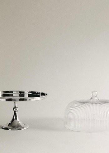 Paslanmaz çelik cam kek fanusu - Görsel 2