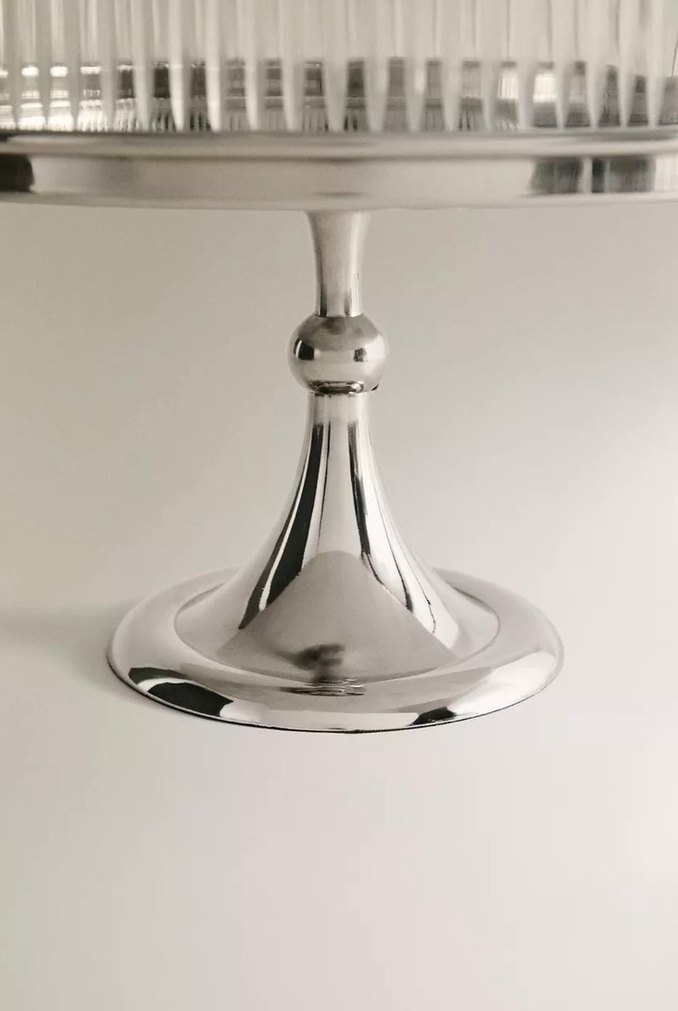 Paslanmaz çelik cam kek fanusu - Görsel 4