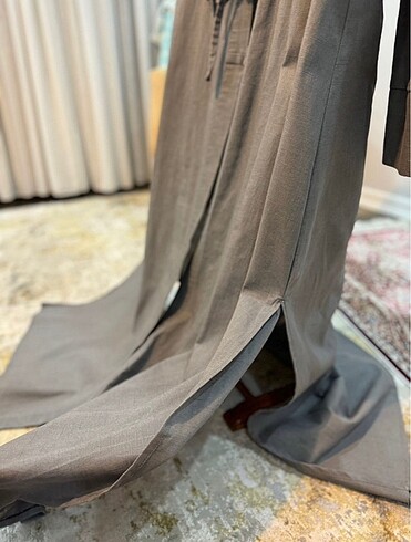 40 Beden gri Renk Ham Keten Kimono