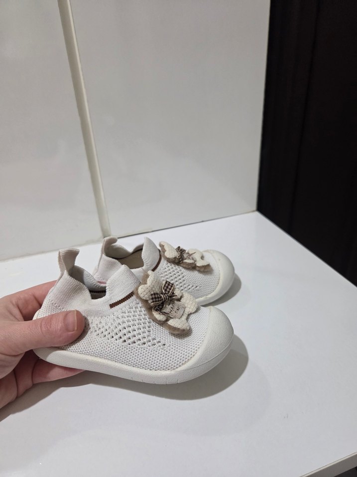 Beyaz Kız Bebek İlk Adım Ayakkabısı - Görsel 2