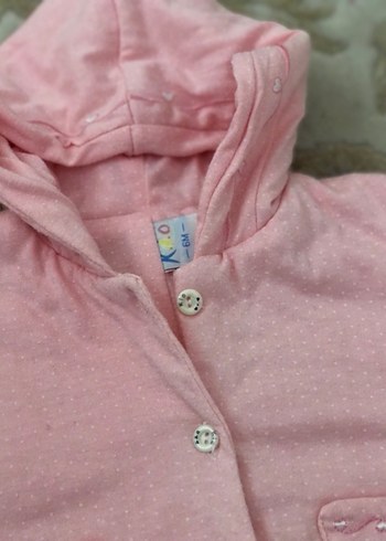 Pembe Düğmeli Bebek Kız Tulumu - Görsel 2