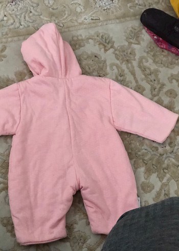 Pembe Düğmeli Bebek Kız Tulumu - Görsel 5