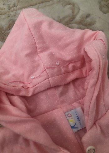 Kız Bebek Pembe Kapüşonlu Tulum - Görsel 5