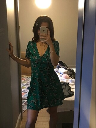 Zara cicekli elbise