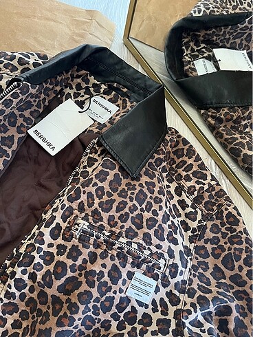 m Beden Bershka leopar ceket