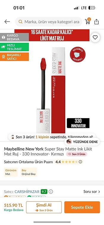 Mat Ruj Maybeline 330