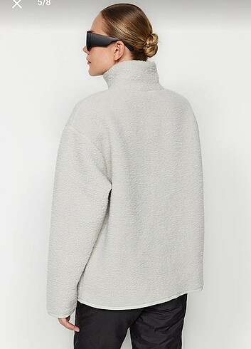 xs Beden Gri Polar Ceket