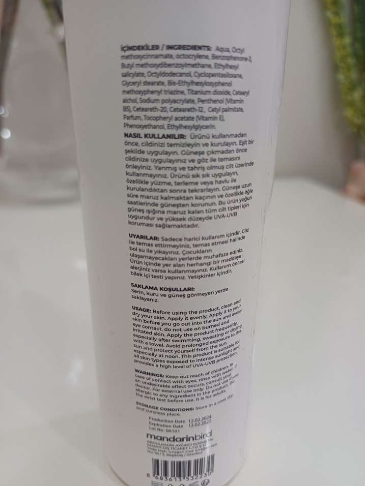 Mandarinbird SPF 50+ Güneş Koruyucu krem - Görsel 2