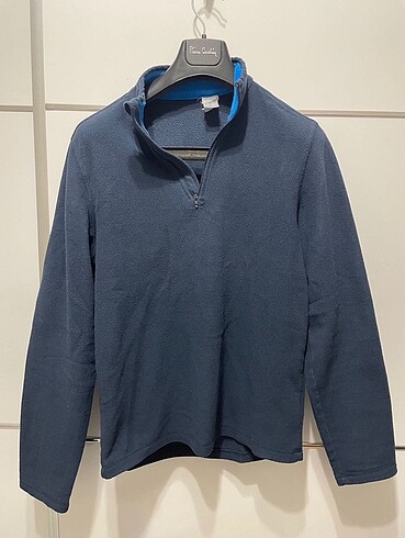 Quechua Lacivert boyunlu sweatshirt