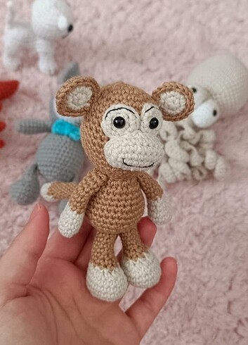 Amigurumi Maymun minik oyuncak yada anahtarlık