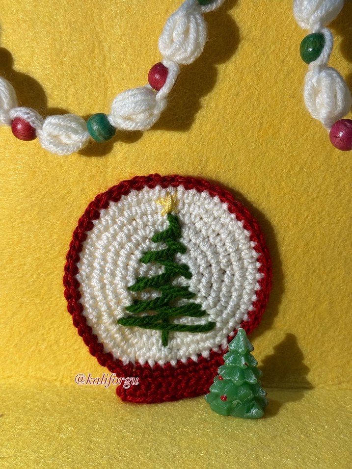 6lı Kar Küresi Bardak Altlık - Görsel 2