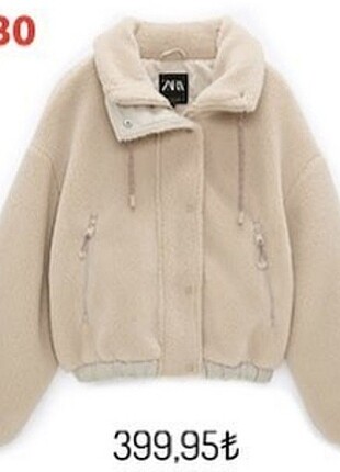 Zara peluş mont