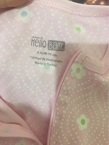9 Ay Beden pembe Renk Hello baby marka