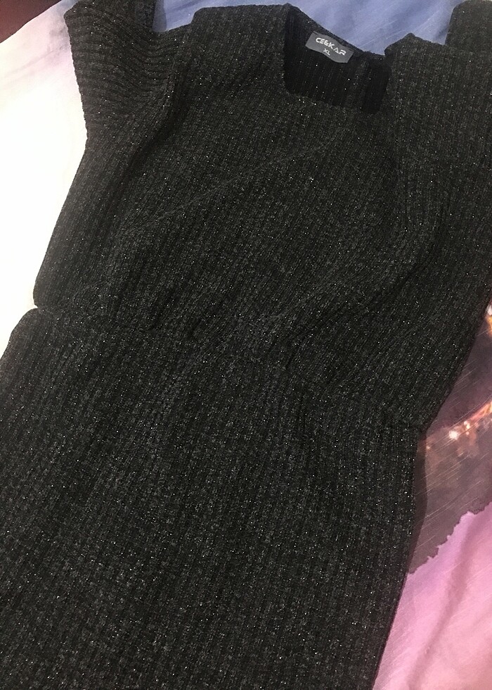 Şahane vatkalı elbise - Görsel 3