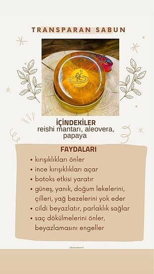 Transparan şeffaf sabun