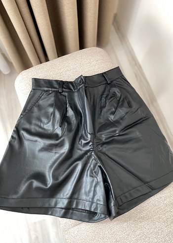 Addax Suni Deri Şort - Görsel 2