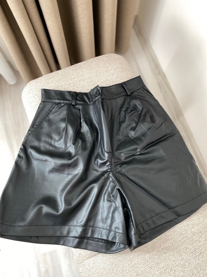 Addax Suni Deri Şort - Görsel 2