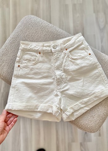 Clara All Blue Kırık Beyaz Jean Şort - Görsel 10