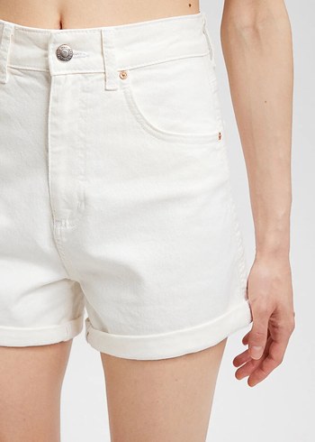 Clara All Blue Kırık Beyaz Jean Şort - Görsel 6