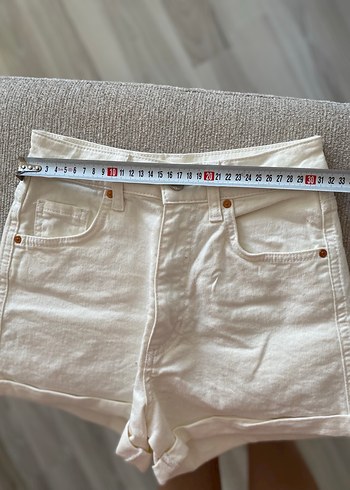 Clara All Blue Kırık Beyaz Jean Şort - Görsel 8