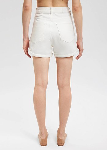 Clara All Blue Kırık Beyaz Jean Şort - Görsel 5