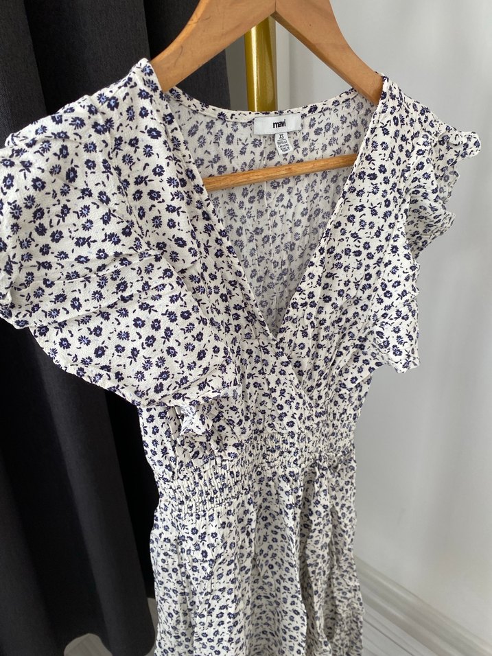 Mavi Marka Çiçek Desenli Elbise - Görsel 3