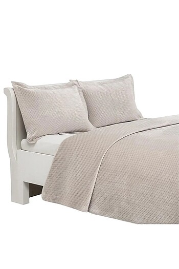 Linens Linens Glace Çift Kişilik Yatak Örtüsü Bej