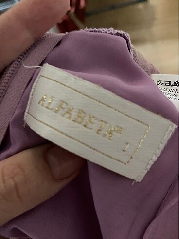 Lila-pembe işlemeli transparan uzun abiye elbise - Görsel 7